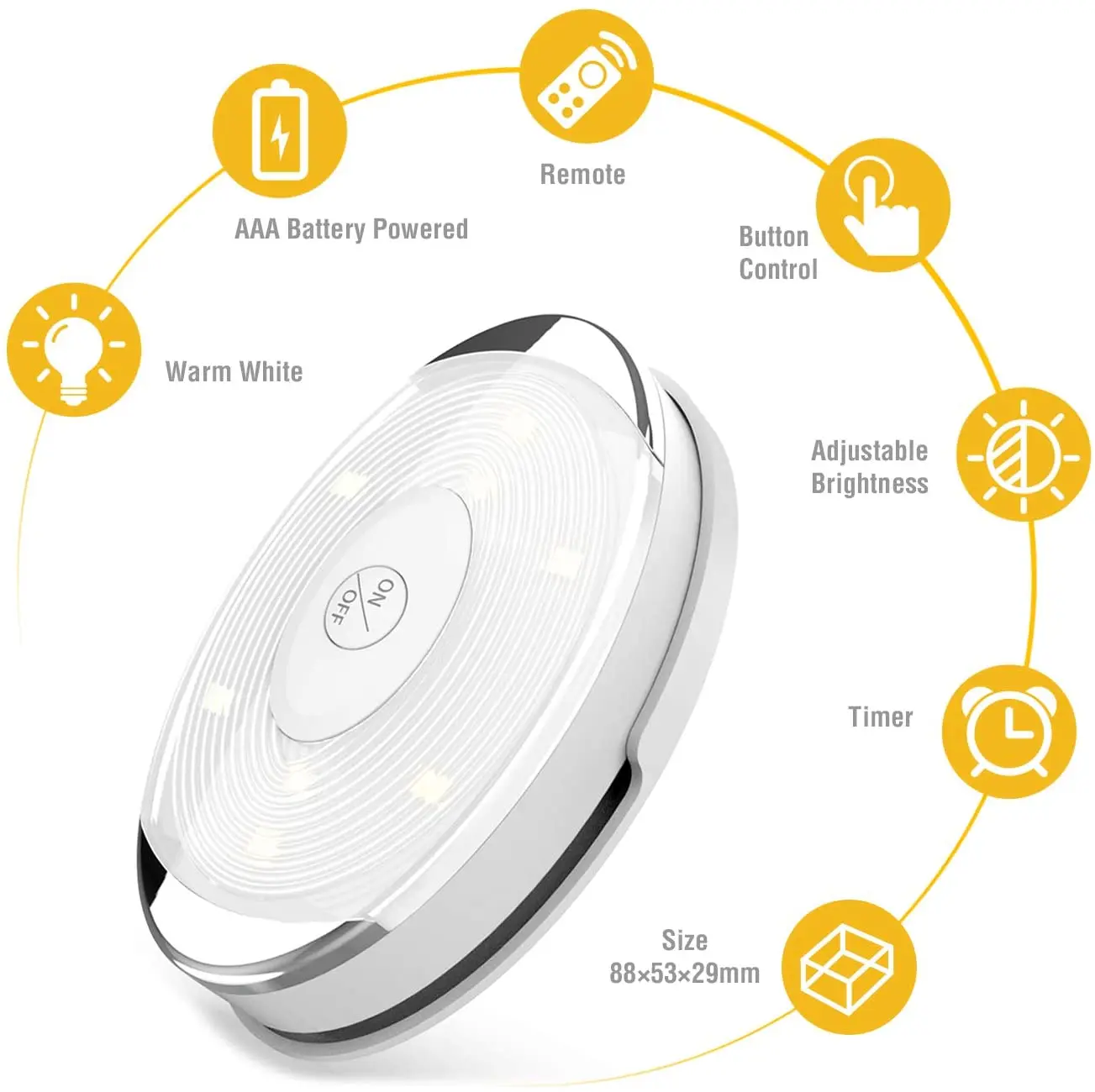 Светодиодная подсветка с пультом дистанционного управления, подсветка для шкафа, беспроводная подсветка с питанием от батареи