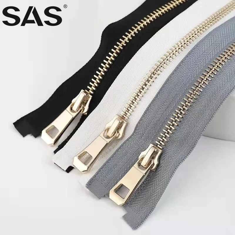 SAS мужская куртка на молнии с открытым концом оптовая продажа недорогая металлическая застежка-молния для одежды
