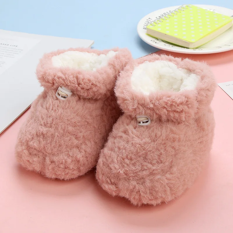 Paleo Baby Shoes Cute Adjustable Soft Sole Cotton New Born Baby Boy Girl Sock Shoes Unisex Winter Warm Infant Boot Shoes