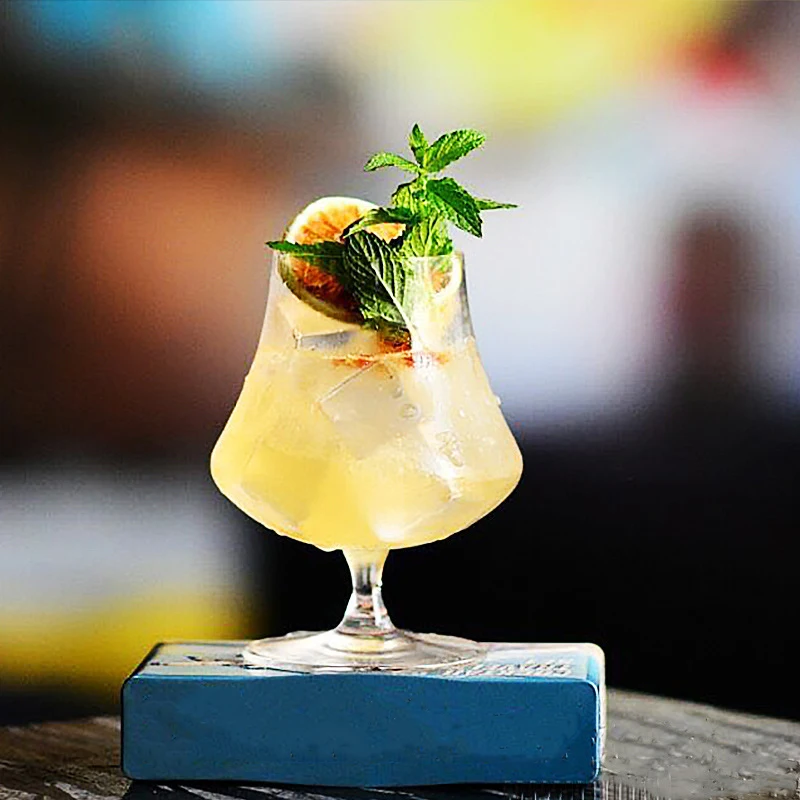 Изготовленные на заказ хрустальные коньяк без свинца бокалы для бренди вина с короткими ногами