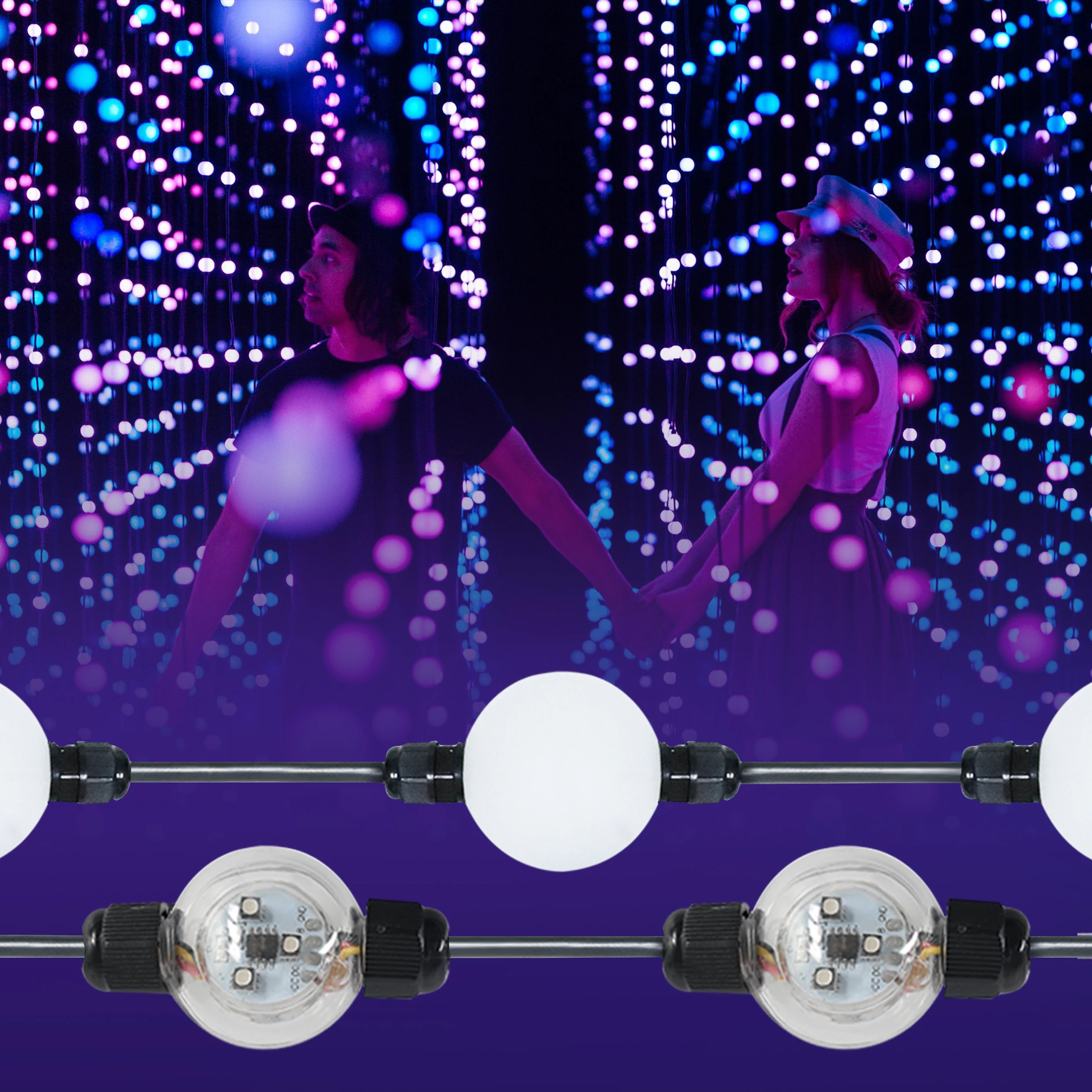 50mm UCS1903 WS2801 Matrix Addressable LED Ball Light Pixel LED Magic Christmas Lights