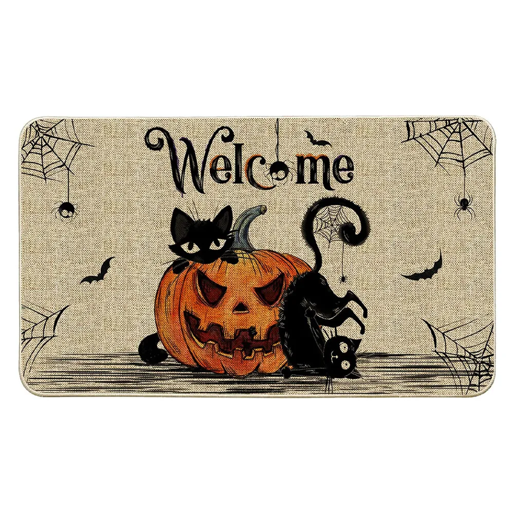 CF Christmas Festival print mat Rubber linen outdoor personalized door mat