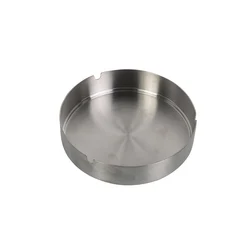 Оптовая продажа, стоячая металлическая серебряная круглая пепельница из нержавеющей стали, цветная пепельница с логотипом на заказ, для дома