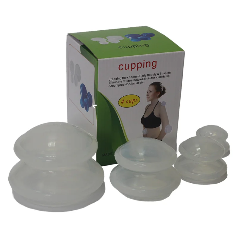 Silicone Cupping Set 4Pcs Vacuum Cupping Cups Massage Silicone Cupping Therapy Set
