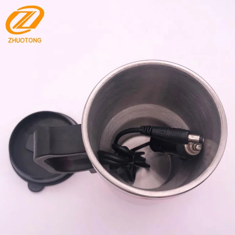 stainless steel metal electric heat travel car mug with USB lighter socket