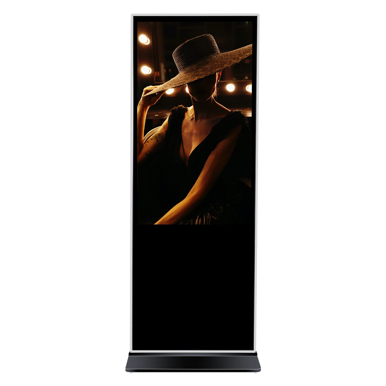  43-дюймовый готовый к отправке напольный стенд без сенсорного типа 4k lcd рекламный