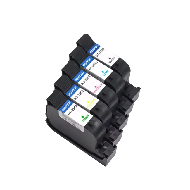Quick dry Inkjet cartridge for Bentsai BT-2560N 7 color Handheld inkjet printer for Plastic Carton Metal Bottle