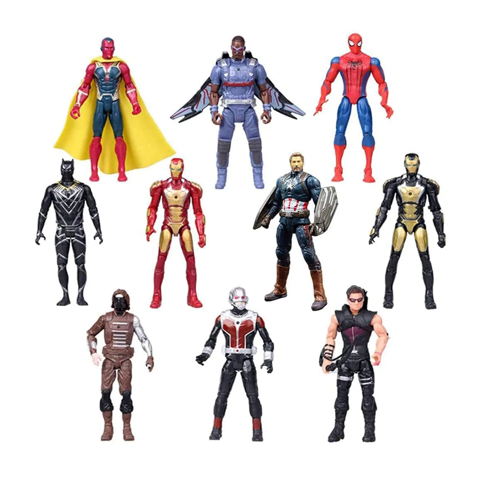 Super Heroes Action Figures Adventures Ultimate Set Superhero Series Figure Set 6.7-Inch Action Figures 10 Pack for Kids Ages 3