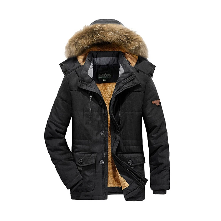 Wholesale 2023 heavy winter jaket man herren jaket 100% cotton Windproof and warm Detachable collar jacket for mens