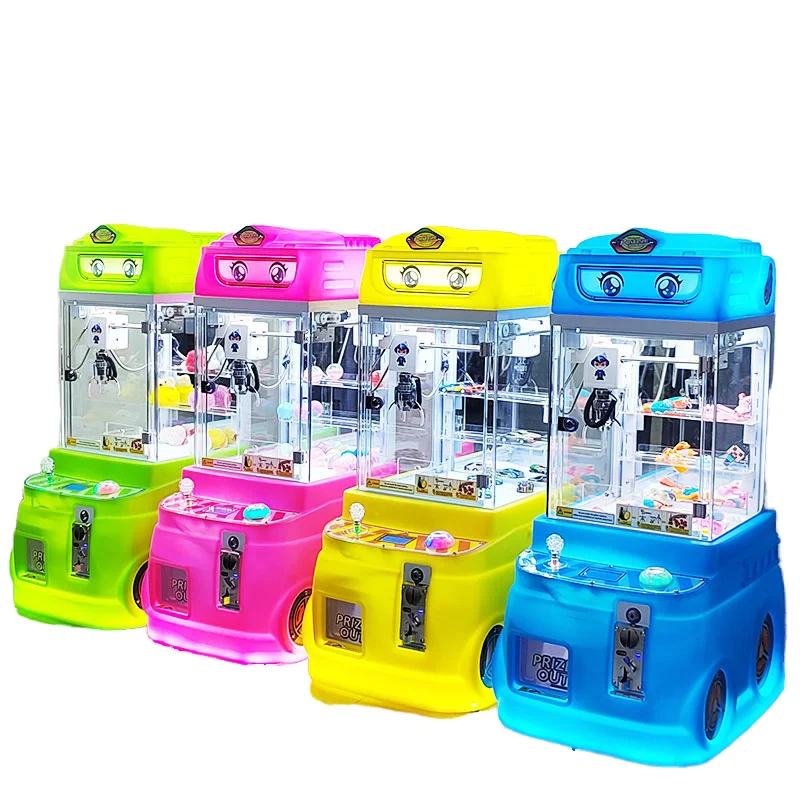 Golden Hand Mini Electronic Simulator Plush Toys Fire Fighting Truck Crane Claw Game Machine