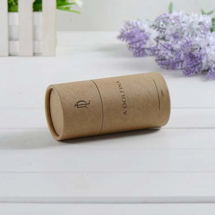 Biodegradable kraft paper packaging tube for 10ml oil bottle custom logo round craft cardboard cylinder tubes box