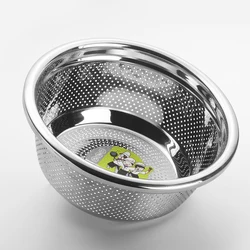 Reusable Stainless Steel Filter Baskets Durable Colander Set Kitchen Strainer Washing up Bowl