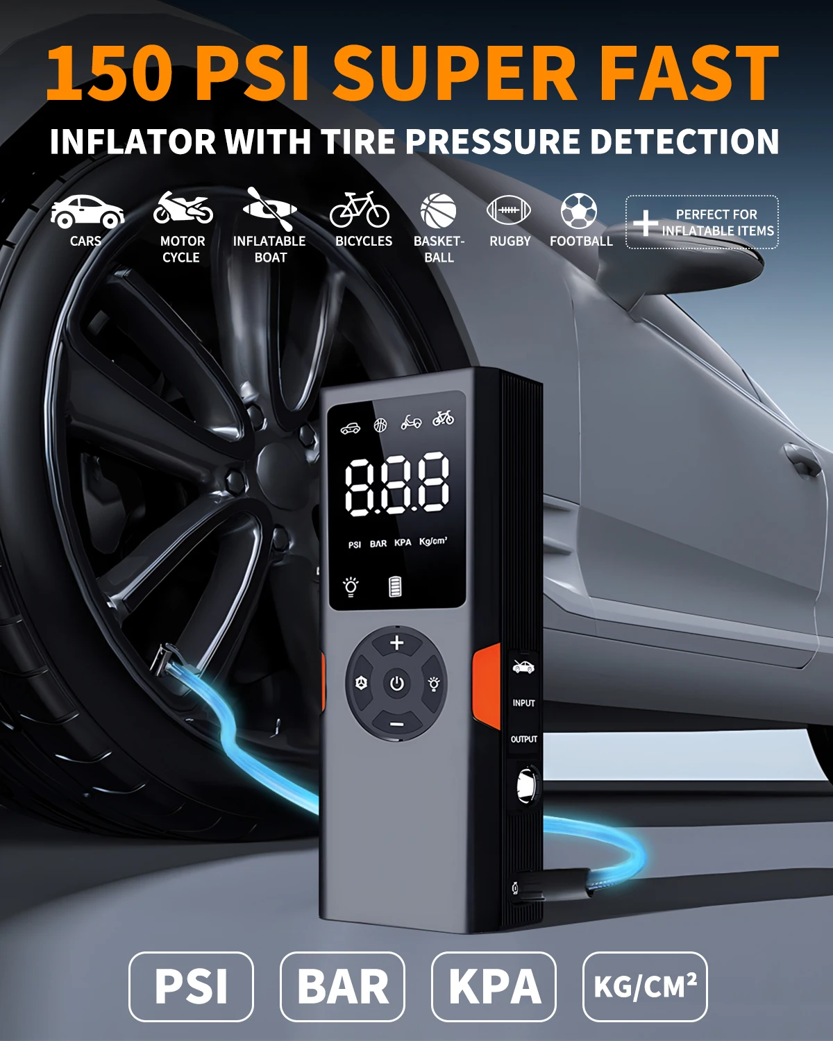 Air Compressor High Pressure Tire Inflators Portable Air Pump for Car Tyre Electric Pump Air Portable