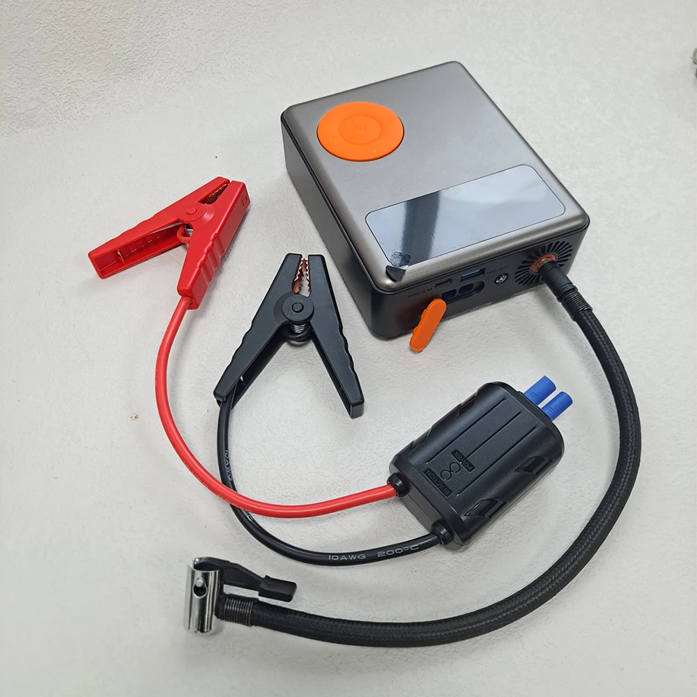 Portable 13000mAh/20000mAh Multi-Function Car Jump Starter 12V Powerbank with Tire Inflator Emergency Tool
