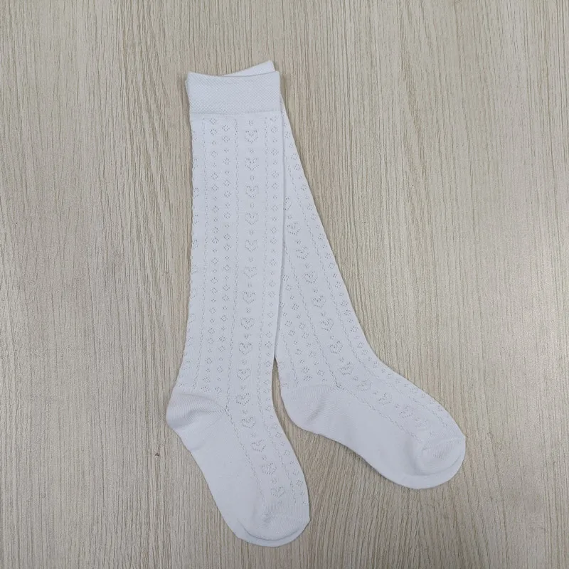 Hot Sale White Color Cotton Kids Summer Socks Uniform School Custom Child Socks Factory Directly School knee high socks