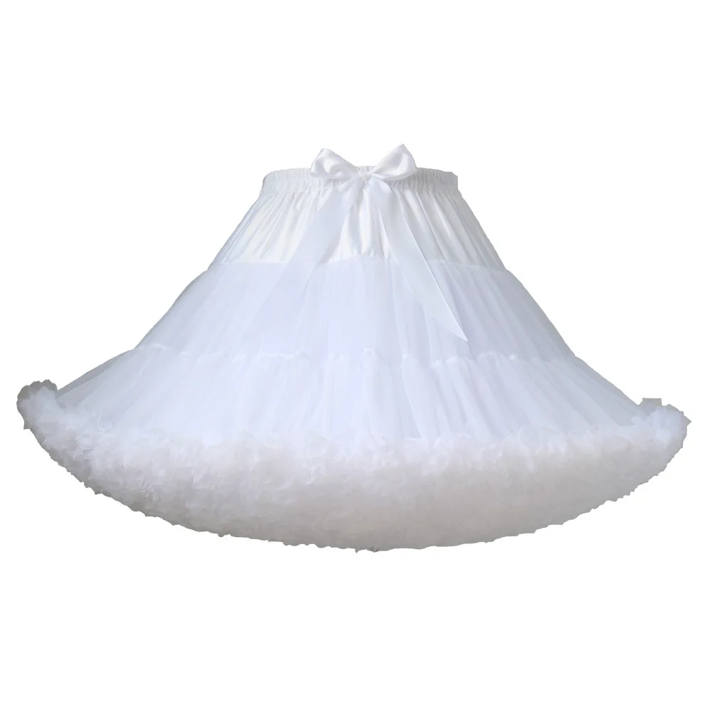 40cm Long-25 Different Color-Free Size-Wholesale Cheap Lolita Slips Skirt Adult Tutu Skirt Tulle Puffy Dress Crinoline Petticoat