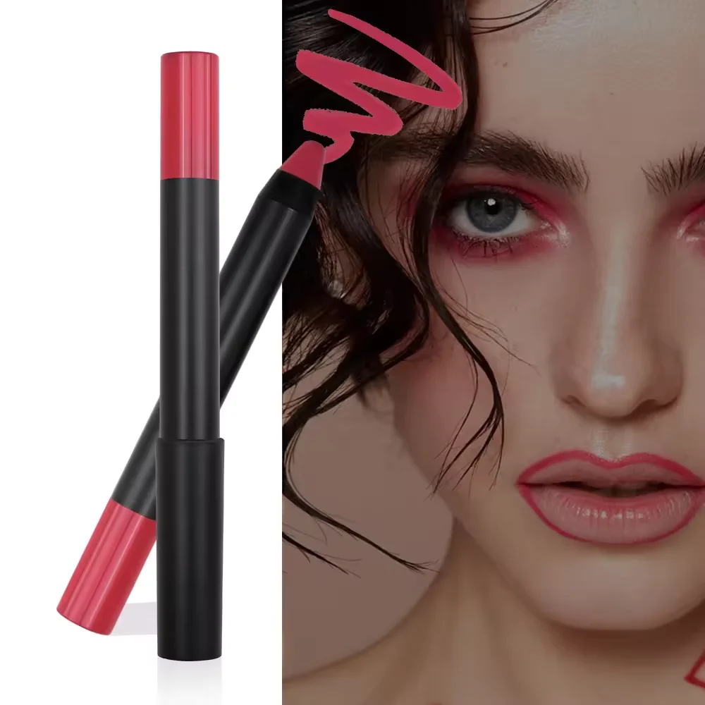 The new version of the 9-colour lipstick pencil velvet matte hold colour fog feeling lip liner lipstick custom logo