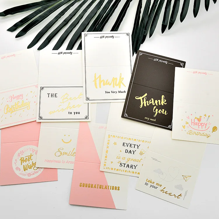 Custom Business Thank You Cards DIY Decoration Message Card Birthday Wishes Simple Creative Greeting Card