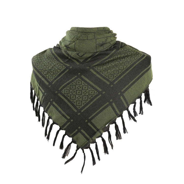 China factory sale custom logo cotton high quality men tactical Arab square scarves