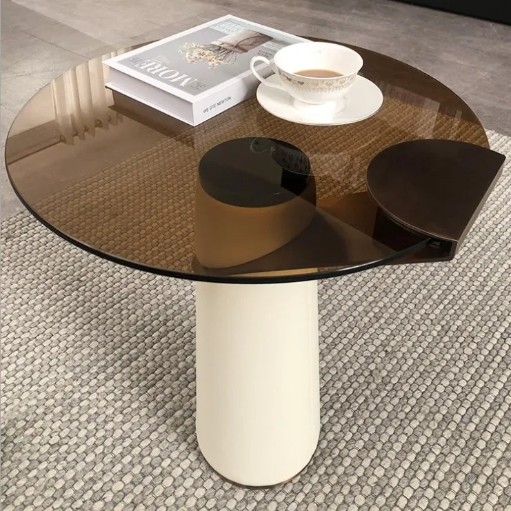 Wholesale Furniture Design Modern Glass Coffee Tables Metal Steel Stainless Style Sets Living Room Tea table side table