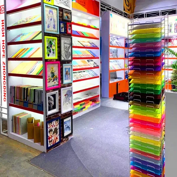 Custom Store Gift Floral Wrapping Paper Bag Stationery Sticker Scrapbook Album Paper Metal Wire Display Rack Stand Holder