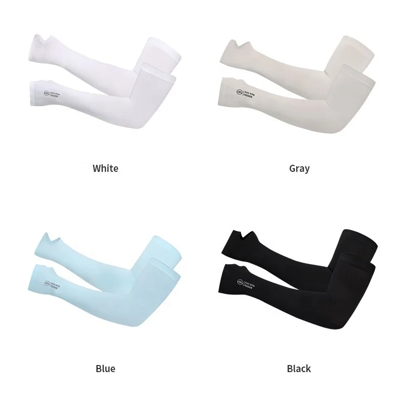 Monton UV Sun Protection Personalized Label Knitting Compression Ice Silk Cooling Lets Slim Arm Sleeves