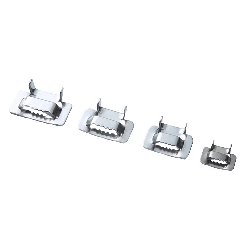 Factory direct selling Price 304 Stainless Steel cable Banding Strap Buckles Fitting Accessories Fiber Optic Wire Cable Clamps