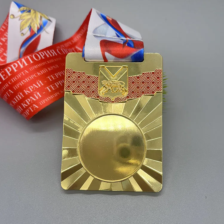 Прямоугольная большая волейбольная игра на заказ сувенирные медали футбольные теннисные гонки награды металлическая Золотая лента спортивные пустые