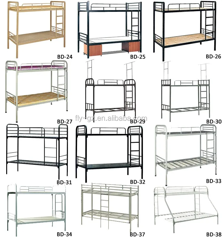 Hot selling school bed metal loft children bed for dormitory and bedroom