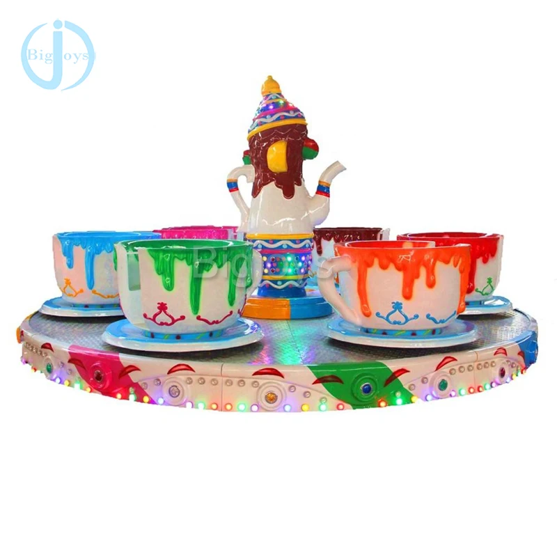 New Design Outdoor Children Like Rides Fairground Attraction Rotary Coffee Cup with Trailer Amusement Park