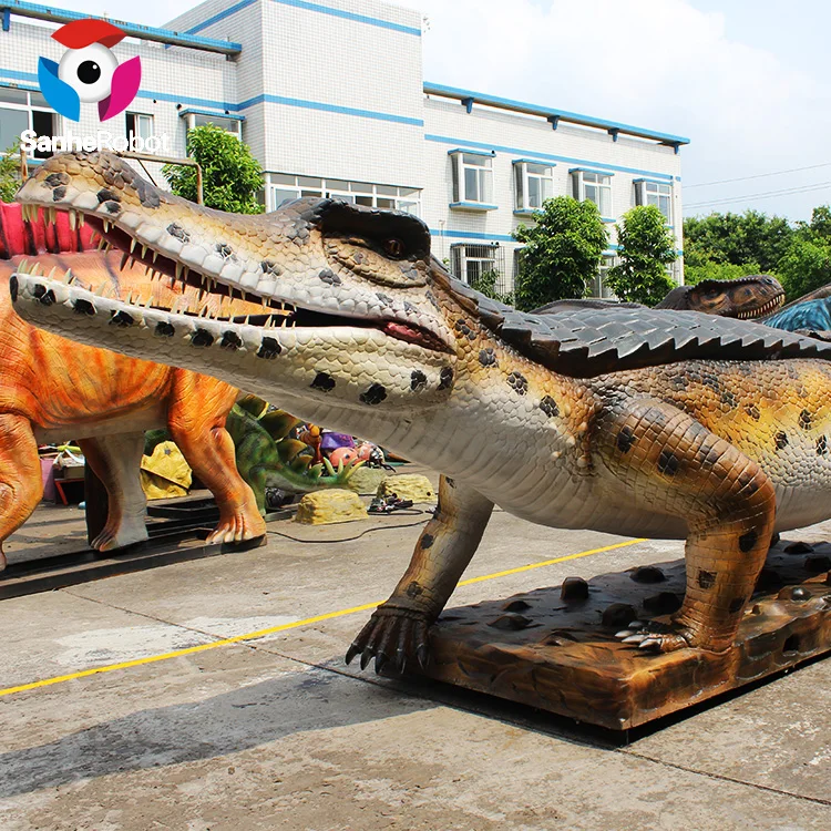 Life Size Simulated Animal Animatronic Crocodile for sale