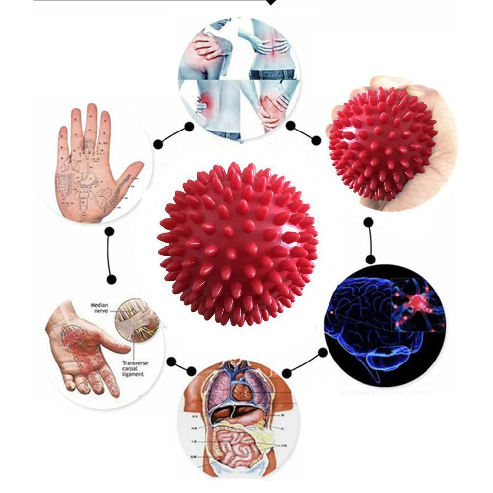 Sports Equipment Colorful Stress Exercise Ball Foot CareBack Deep Tissue Pain  Relief Massager Trigger Point Massage Roller Too