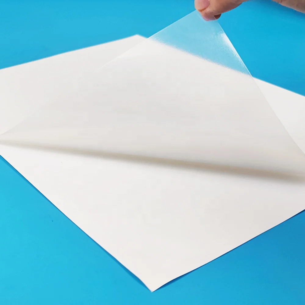 Customized Crystal Code Inkjet Transparent A4 Self Adhesive Clear Vinyl Sheets Sticker Paper Roll