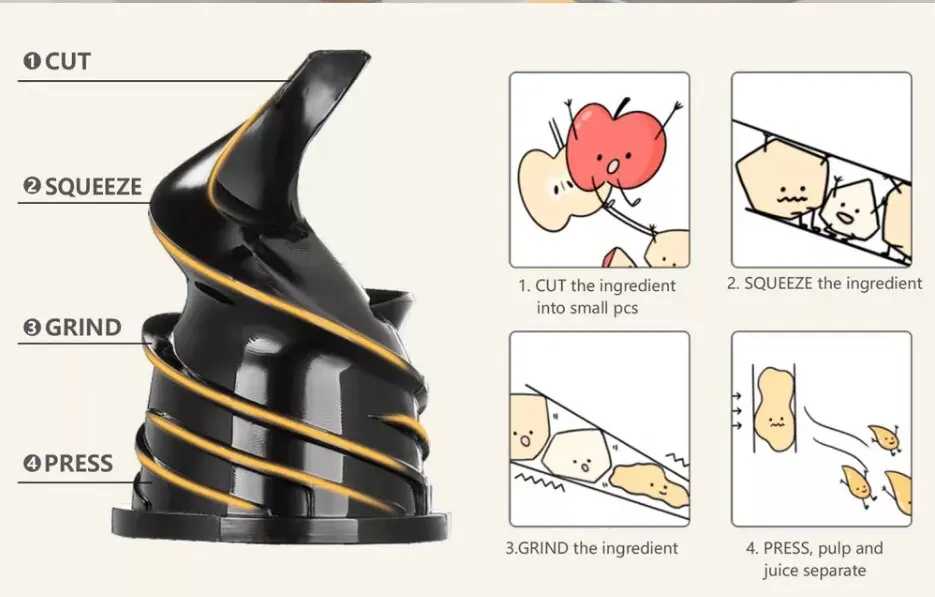 Wholesale Home Kitchen Portable Cold Press Small Extractor Slow Juicer