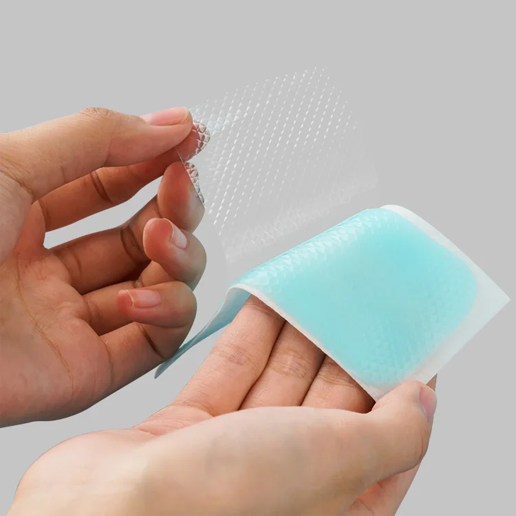 OEM baby fever Ice  hydrogel cool patch odm fever gel patch for baby forehead summer cooling pad blue ice cool pack
