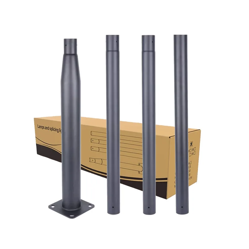 Folding Galvanized steel pipe 2.5M 3M 3.5M 4M 5M 6M Outdoor Solar Garden Light Street lamp pole Convenient and volume saving