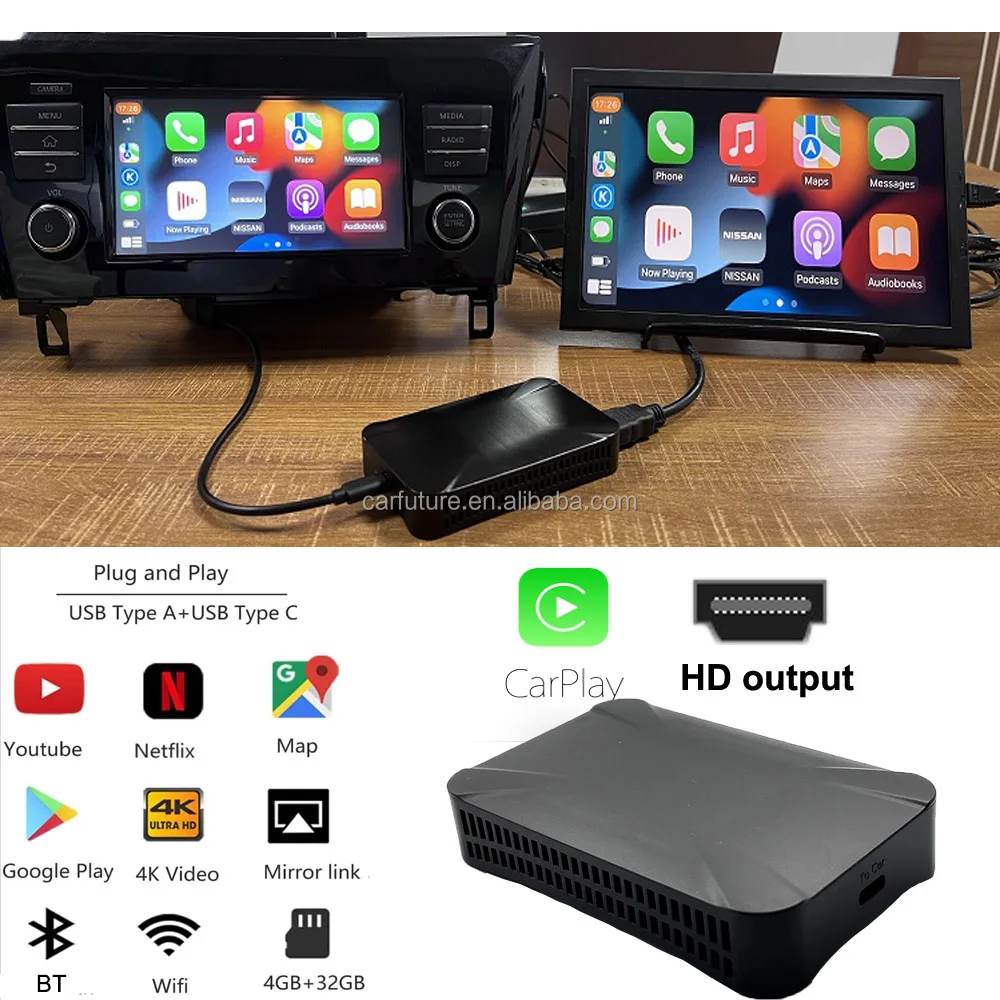 Беспроводной carplay ai box android 11 беспроводной auto для универсального автомобиля