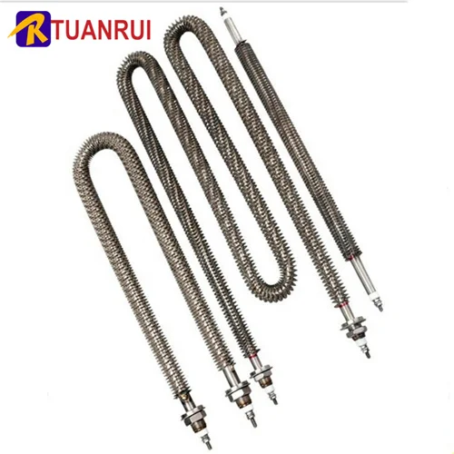 industrial 3kw ss electric coil air finned tubular heater w 220v