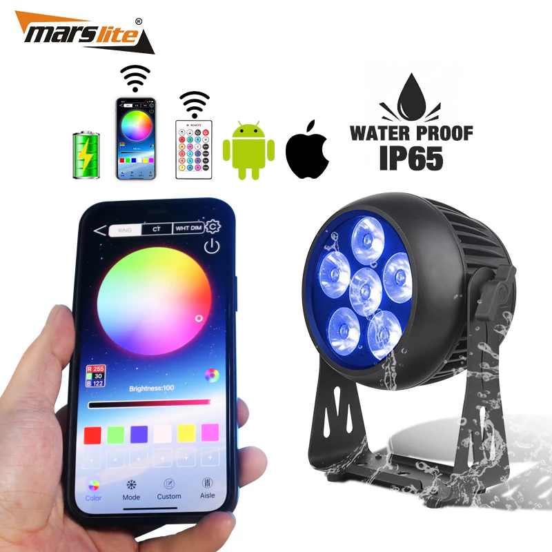 IP65 6*20 Вт аккумулятор беспроводной Wi-Fi