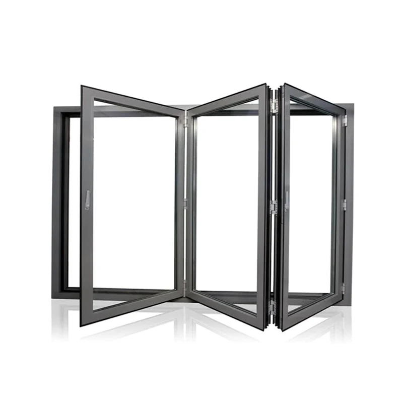 Modern Design Commercial Window Frames Foldable Window Tempered Glass Bi Folding Windows Australia