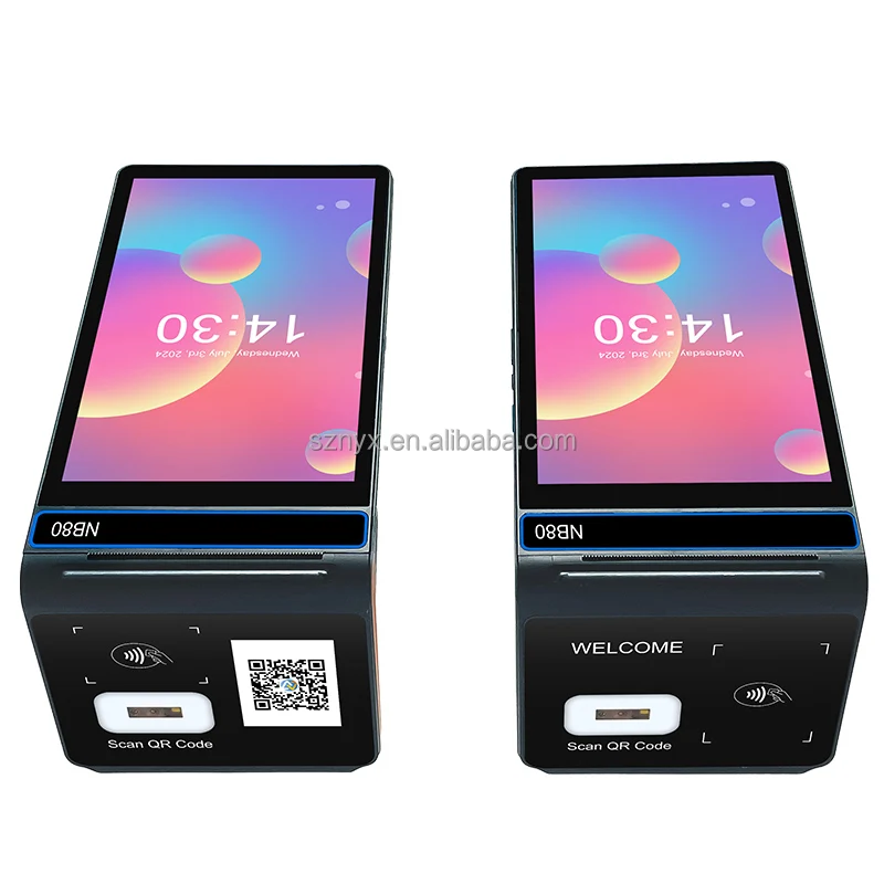 NB80 8 Core Android 12 Pos Mobile Handheld Pos Terminal 58mm Thermal Printer With 6400mAh Battery Pos Machine