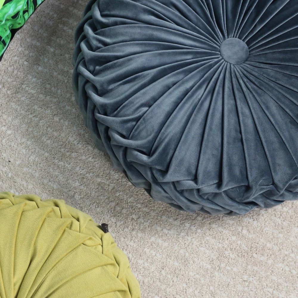 
OEM wheel meditation sofa floor velvet round seat pillows cushion cover for home decor 