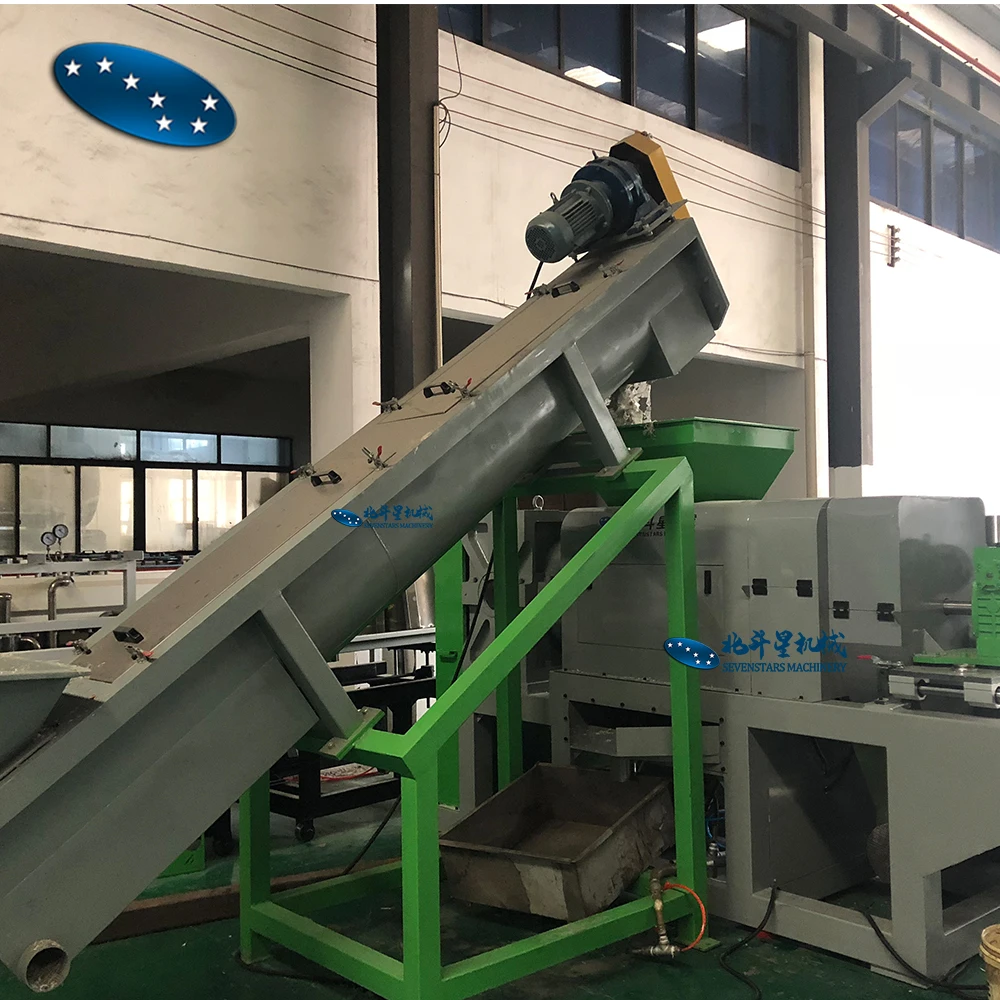 plastic dewater pelletizer washing machine line squeezer / dryer for plastic recycling