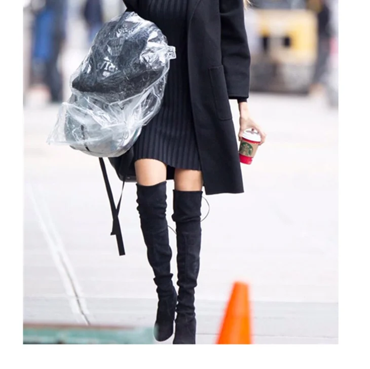 Облегающие сапоги выше колена, сексуальные Замшевые женские сапоги для снега, женские модные зимние сапоги до бедра, обувь