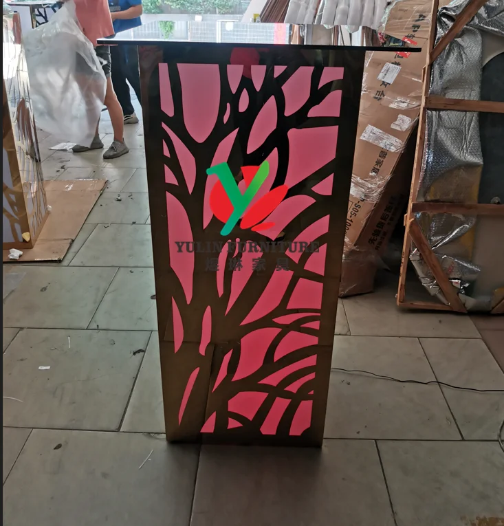 High class club RGV light cocktail led outdoor bar table