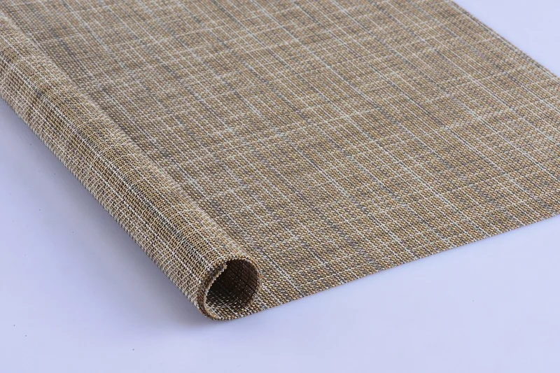Wholesale custom made waterproof lightweight pvc mesh fabric outdoor funrotire fabric for placemat