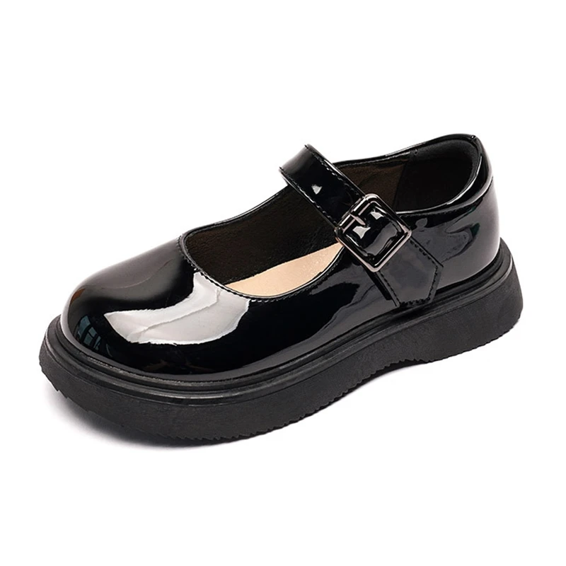 New Design Summer Beautiful Fashion Leather Teenager Girls Dress Shoes Black cow school shoes