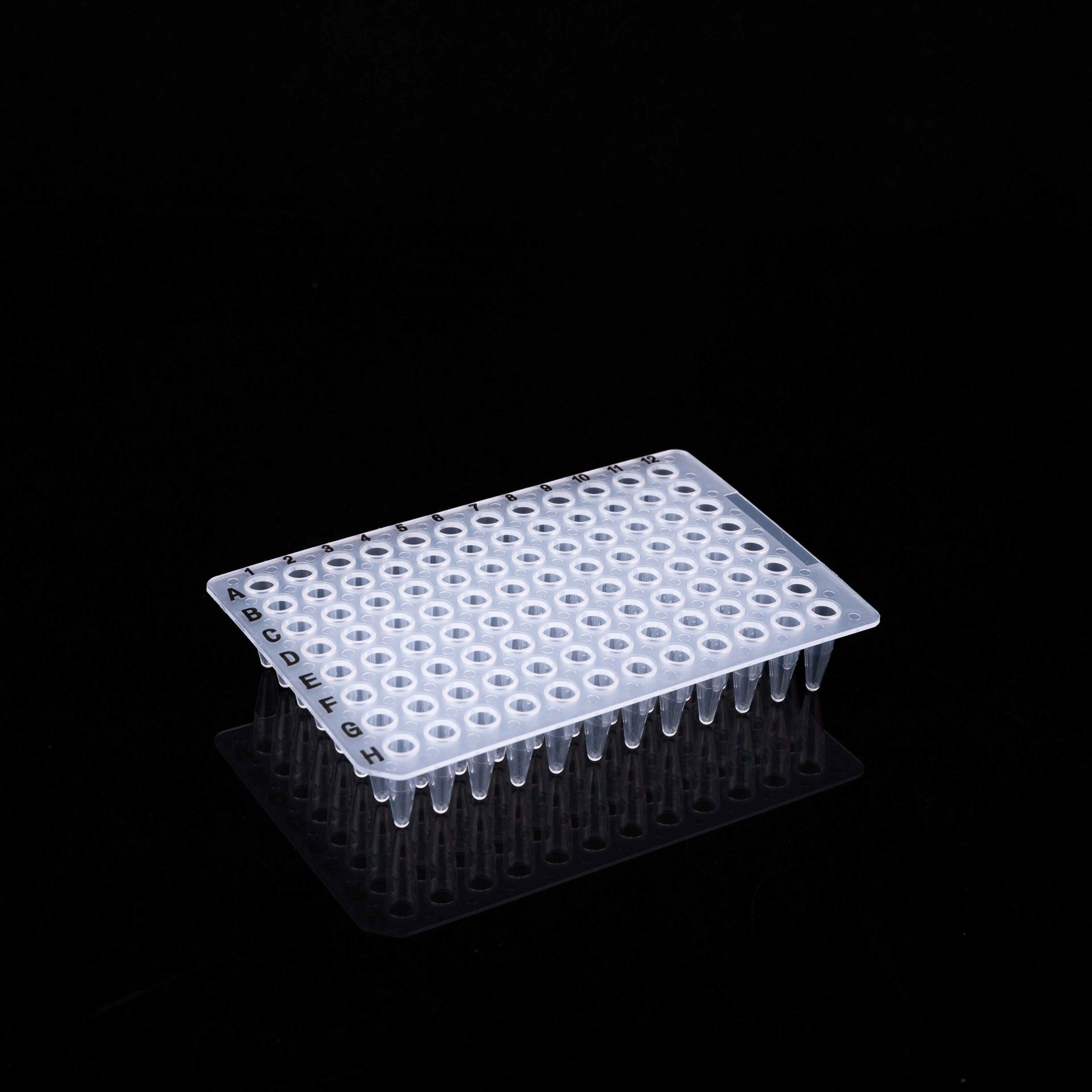 lab equipment 0.1Ml 96-Well Pcr Plate No-Skirt Transparent Medical Grade polypropylene