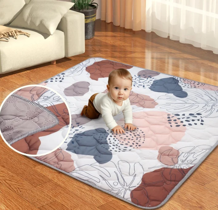 Customized Baby Play Mat 50" X Thick One-piece Crawling Floor Non-slip Cushioned Playmat for Infants
