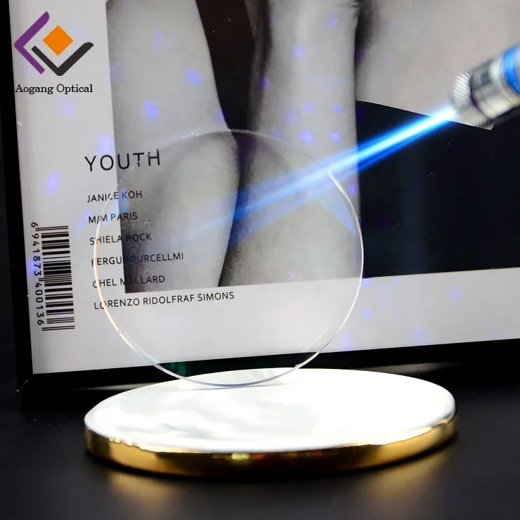 Blue Light Single Vision Resin Lens For Eye Glasses 1.61 ASP Blue Cut Optical Lenses